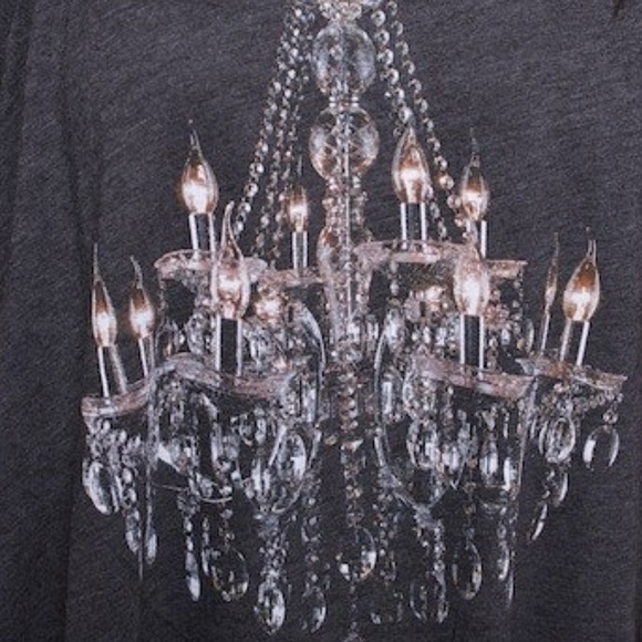 Wildfox Dark Grey Chandelier Graphic Tee - Picture 3 of 11